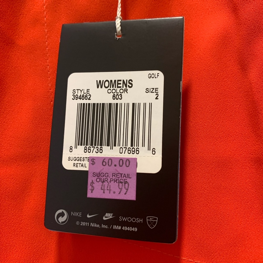 Ladies size‎ 2 Nike Golf Shorts Modern Rise NWT - Picture 4 of 5